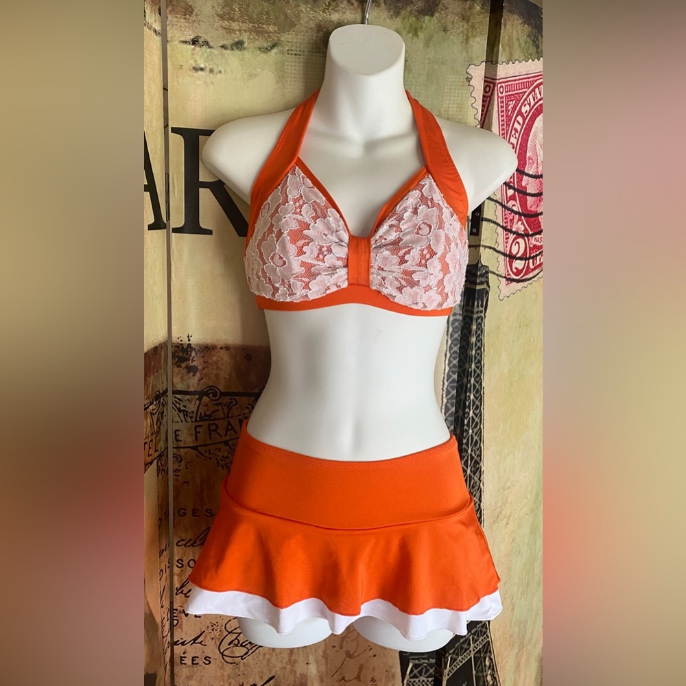 The Lineup Dance wear Halter top and skirt set, Size Medium